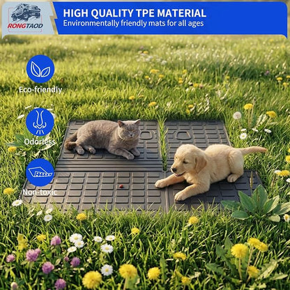 Rongtaod 2nd&3rd Row Backrest Mats+Trunk Mat for 2020-2025 Hyundai Palisade | Only for 7 Seats, Trunk Mat Cargo Liner TPE All Weather Kick Mat Trunk Liner 2024 Palisade Accessories - Image 9