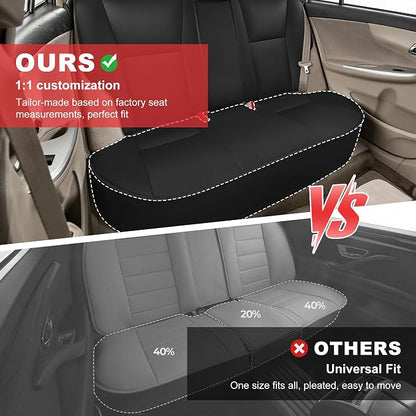 TTX LIGHTING Custom Fit Seat Covers for Toyota Corolla 2009-2013 | Factory-Inspired Design Waterproof Breathable Faux Leather Full Set, Airbag Compatible Car Seat Protectors Daily Commute - Image 4