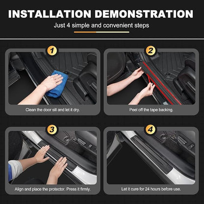 Floor Mats for Toyota RAV4 Hybrid 2026, Cargo Mat & Seat Back Mat (NO PHEV) | Fit Trunk without Subwoofer, Custom Fit Floor Liners with Door Sills Protector All-weather Trunk Mat 2026 RAV4 Accessories - Image 8