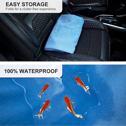 Waterproof Sweating Car Seat Cover for Post Gym Workout, Running, Swimming, Beach and Hiking, Universal Fit Non-Slip Bucket Seat Protector for Cars SUV Trucks, Machine Washable (Light Blue) - Image 3