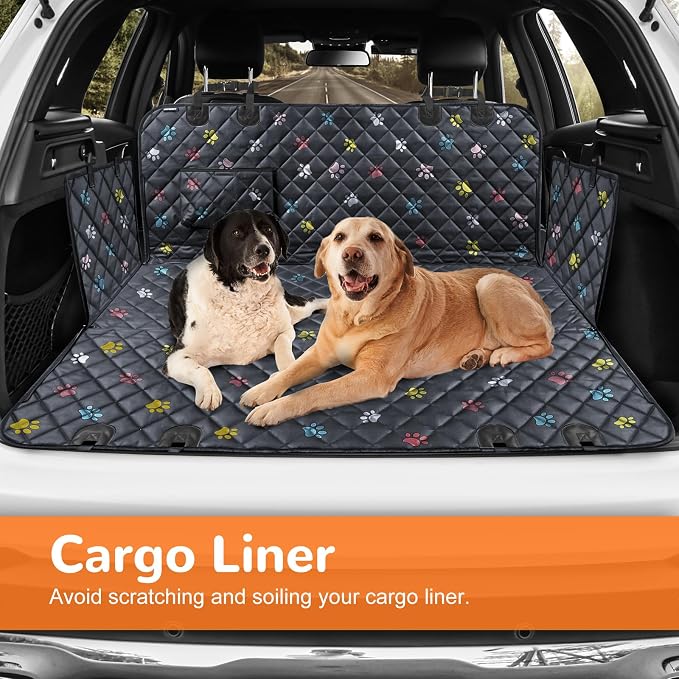 URPOWER XL Dog Seat Cover for Full-Size Truck Back Seat, Waterproof Hammock | 600D Oxford, Side Flaps with Zippers, Scratch Resistant, Non-Slip, Easy Install, Machine Washable, Dog Seat Belt Included - Image 4