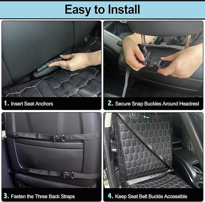 Meginc Front Seat Covers for Cars,Waterproof Car Seat Protector with Side Flaps 600D Fabric Front Seat Dog Cover for Trucks Vans SUVs Sedans, Non Slip Scratch Proof Seat Covers for Dogs in Car - Image 4