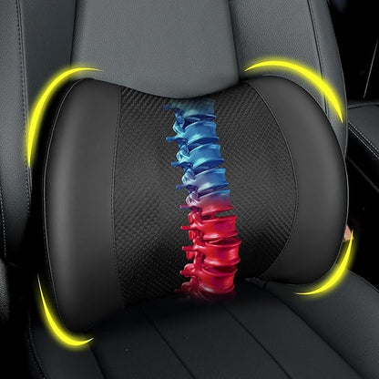 Lofty Aim Lumbar Support Pillow for Car, Car Seat Back Support for Driving | Memory Foam Car Lumbar Support for Driving Seat, Car Back Cushion, Adjustable Straps, Lower Back Pillow, Office Chairs, Black by LoftyAim