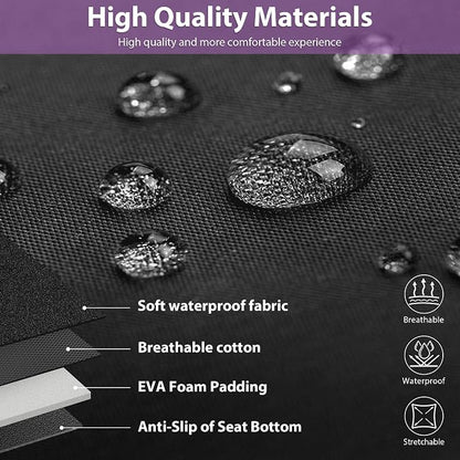 CAR PASS Waterproof Car Seat Covers Front Seats Only with 5mm Composite EVA, Neoprene Car Seat Cover with Separate Headrest Cover, Quick Setup Universal Fit for Car SUV Trucks,Airbag Compatible Purple - Image 4