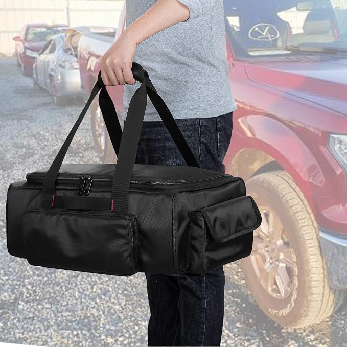 samdew Underseat Storage Bag Fit for SuperCrew Cab, Medium, Bag Only | Truck Under Seat Organizer for Most Full Size Trucks, with 1 Detachable Inner Divider, Anti-Slip Bottom & Multi-pockets - Image 8