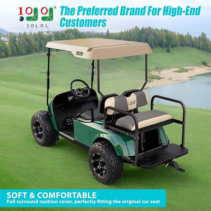 10L0L Golf Cart Seat Covers for Yamaha EZGO Club Car Seat Towel Cushion | Breathable Mesh All-Season Front/Rear Seat Blanket, UV Resistant, Cool Comfort, Machine Washable, Easy On, Great Golf Gift - Image 2
