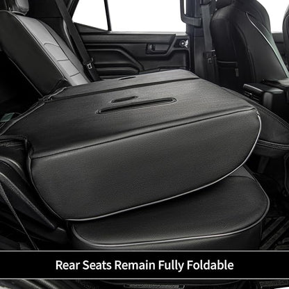 EKR Car Seat Covers Custom Fit for Toyota 4Runner(7 Seats) Full Set | for Toyota 4 Runner 2025-2026 Seat Covers for SUV Trucks,Airbag Compatible,Waterproof Pet-resistant,Faux Leather(Black/Gray) - Image 7