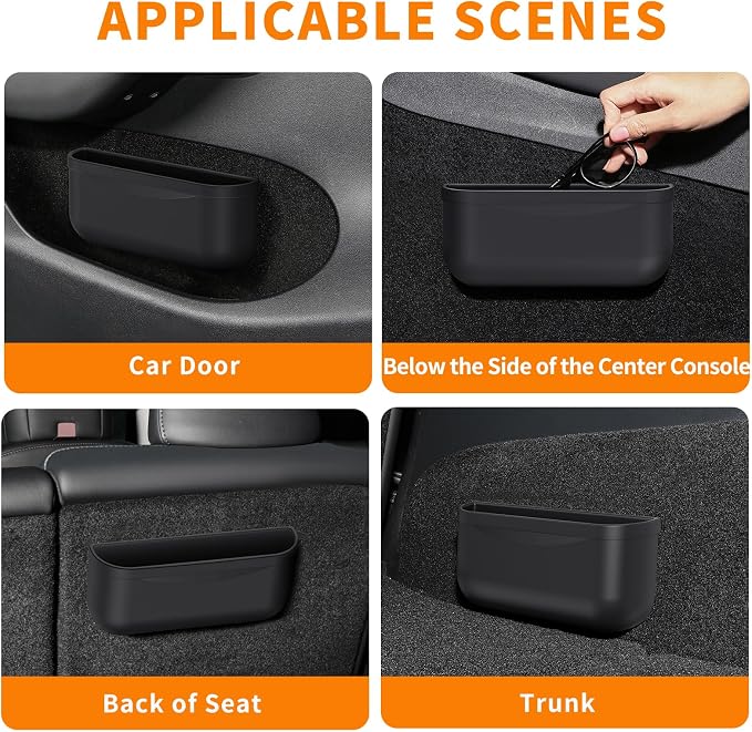 for Tesla Model Y 3 Sunglasses Holder Center Console Organizer Tray Storage Box Key Card Coin Holder Silicone Hook for Flocking Tesla Accessories - Image 2