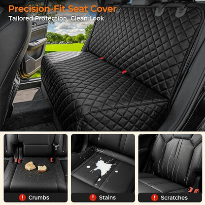 URPOWER Dog Car Seat Cover for Back Seat, Waterproof Car Seat Protector | Non-Slip, Scratch-Resistant, Machine-Washable 600D Oxford Fabric Rear Bench Seat Cover for Midsize Cars and Midsize SUVs - Image 2