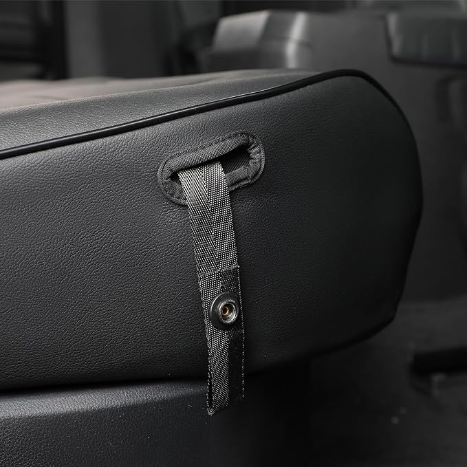 EKR Tacoma Car Seat Covers Custom Fit for Toyota Tacoma (Petrol) 2024 2025 2026 DoubleCab/CrewCab SR/SR5/TRD Sport/TRD Off-Road/Limited -Truck Seat Covers Full Set,Faux Leather(Black) - Image 4