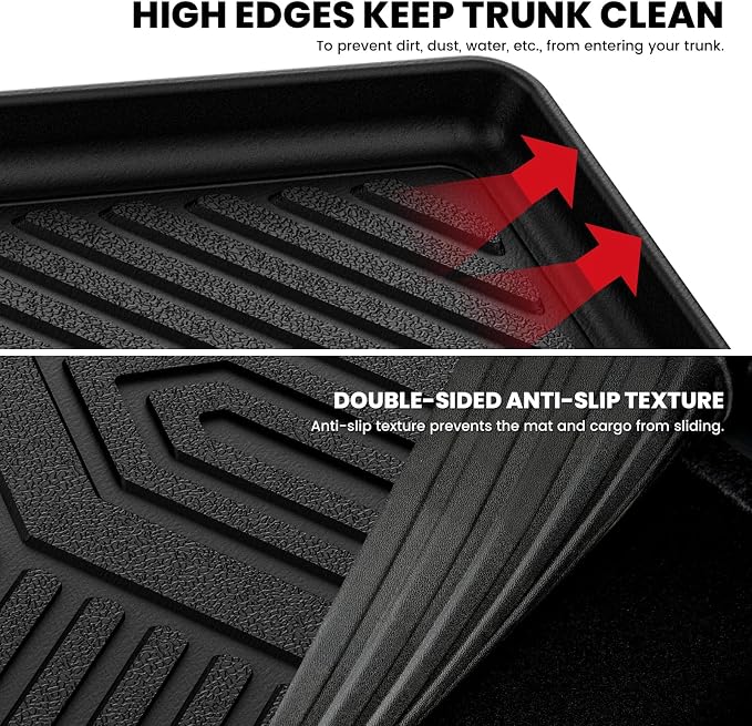 LASFIT Cargo Trunk Mat with Backrest Mats for Mazda CX5 2017-2025 | 100% TPE All Weather Rear Cargo Liner Custom Fit Waterproof CX 5 Seat Back Mat Automotive Accessories, Black - Image 3