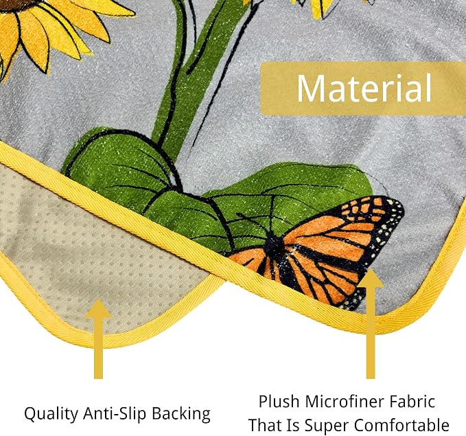 Waterproof Car Seat Cover for Front Seats, Protector for Cars SUVs Trucks, Sweat Towel Seat Covers Bucket for Gym,Workout,Beach,Hiking,Running Swimming (Sun Flower, 1PC) - Image 4