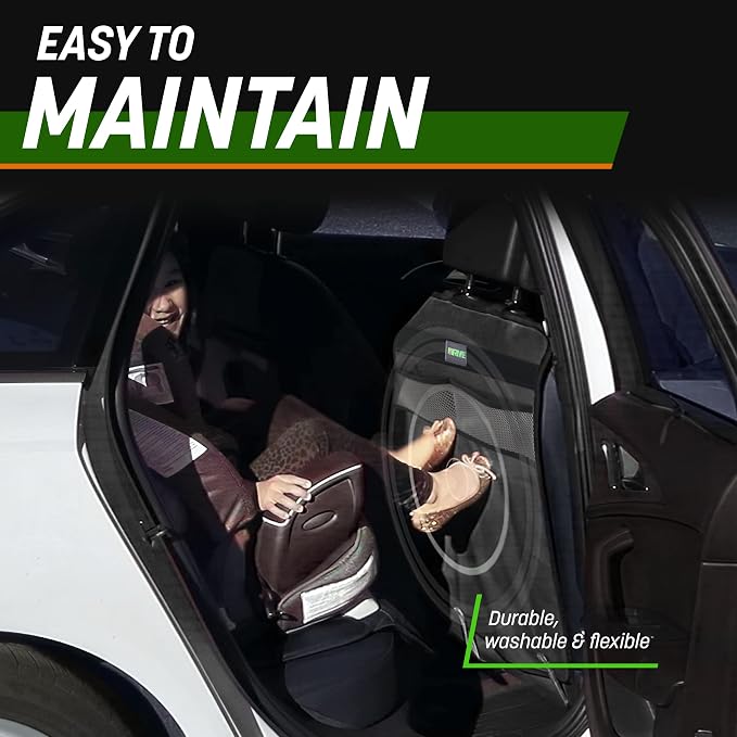 DRIVE AUTO PRODUCTS - 2 Pack Car Seat Back Protectors, Reversible Kick Mats - Gray - Image 9