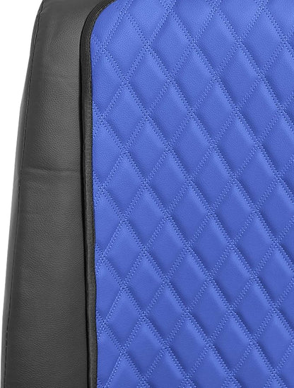 FH Group Car Seat Cushion – Faux Leather Single Front Seat Cover with Front Pockets, Airbag Compatible, Universal Fit Car Seat Cushion for Driver or Passenger Seat, SUV, Truck, Sedan & Van – Blue - Image 4