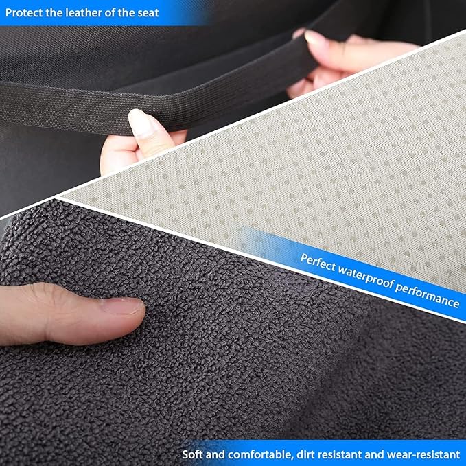 Waterproof Sweating Car Seat Cover for Post Gym Workout, Running, Swimming, Beach and Hiking, Universal Fit Non-Slip Bucket Seat Protector for Cars SUV Trucks, Machine Washable (2pcs Grey) - Image 2