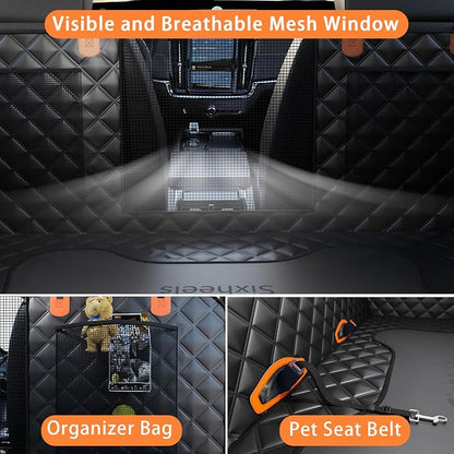 Truck Dog Seat Cover Back Seat Protector, Large Space Backseat Extender with Soft Inflatable Cushion Comfortable Dog Hammock, Waterproof Dogs Bed Rear Travel Accessories for Truck - Image 7