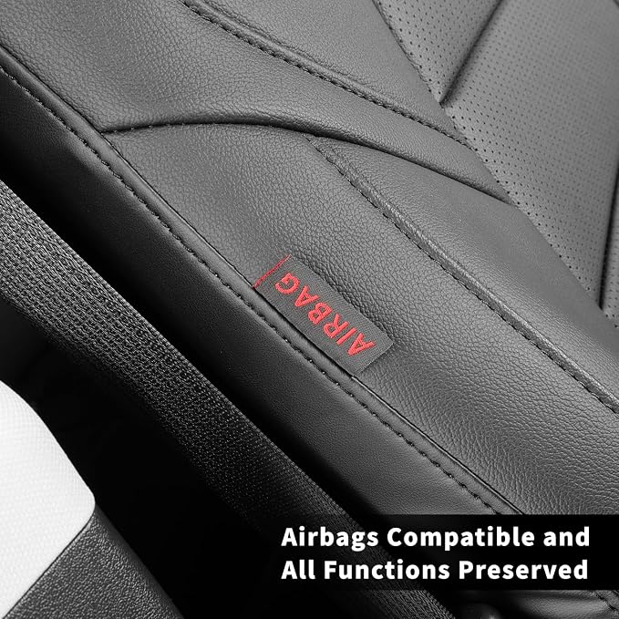 Full Set Car Seat Covers for Honda Odyssey 2011-2017,7-Seater,Faux Leather | for LX Only,2nd Row Captain Seats,Luxury Waterproof Seat Protector,Fit Like A Glove(Black) - Image 4