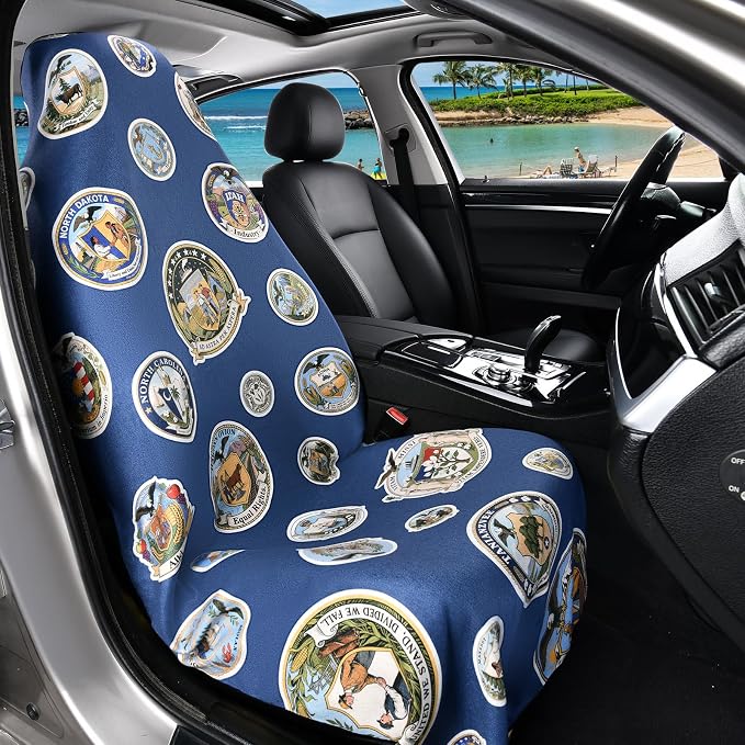 FLORICH Car Seat Cover Towel, Car Seat Protector Front Seats, Sweat Towel Car Seat Covers for Post Gym Workout, Running, Swimming and Beach, Non-Slip Car Seat Towel Covers Fit for Most Cars Trucks SUV - Image 2
