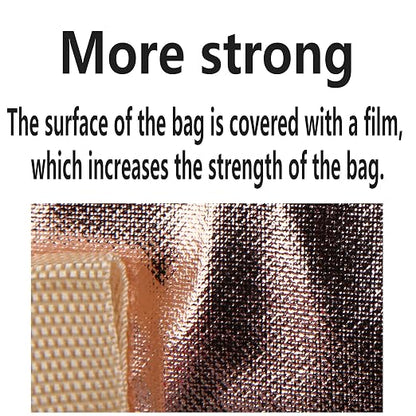 insulated picnic bag extra cooler Grocery shopping bags, Reusable, Heavy Duty, zipped zipper,Collapsible,tote,for men,women,for car,Recycled Golden XL-Large - Image 3
