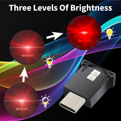 BFXM Mini USB Car Light, 5V USB Light for Car, 8 Switchable Colors | Car Lights Interior, USB LED Light, Fit for Car, Laptop Keyboard, Home Office, Plug-and-Play Type-C Port - Image 4
