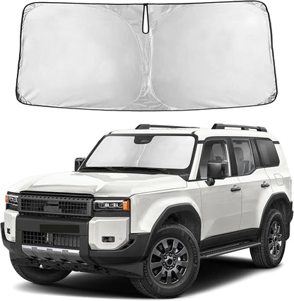 Autovir Windshield Sun Shade Fit for 2024 2025 2026 Toyota Land Cruiser | Sunshade, Front Car Window Shades Sun Visor, Blocks UV Rays & Heat, Car Accessories by Autovir