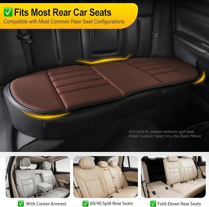 kingphenix 5-Piece Car Seat Cushion Set with Back Support | Memory Foam Car Cushion for Long Driving, Truck, Office Chair, Tailbone and Lower Back Support - Image 4