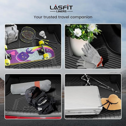 LASFIT Cargo Mat for Hyundai Sonata 2020-2026 / Kia K5 2021-2026 | All Weather TPE Custom Fit Car Trunk Mats Cargo Liners Accessories, Black - Image 6
