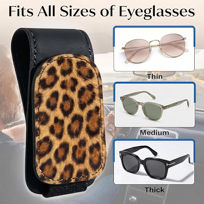 Ocean Turtle Car Sunglasses Holder Universal Magnetic Visor Accessories | Sea Turtle Cars Accessories Leather Glasses Clip for Sun Visor Eyeglass Hanger Organizer for Women and Men Gifts Decor - Image 6