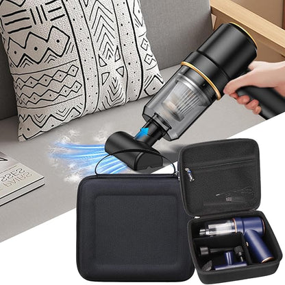Hard Travel Case for KMM Handheld Car Vacuum Cleaner, Portable Auto Vacuum Cleaner Accessories Storage Bag Carrying EVA Case for KMM LT-117C 9000Pa Air Duster (Full Black) - Image 6