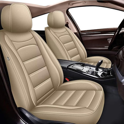 IKABEVEM Car Seat Covers Fit for Acura TL 2004-2014: Luxury Leather Automotive Front Seat Covers, Car Seat Protector(2PCS Front, Beige) by IKABEVEM