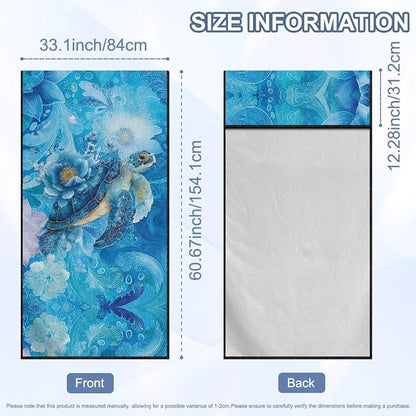 Sea Turtle Flowers Car Towel Seat Cover Soft Washable Car Seat Cover Protector Fashion Easy to Installation for Cars, Trucks, Sedans, Vans, SUVs - Image 7