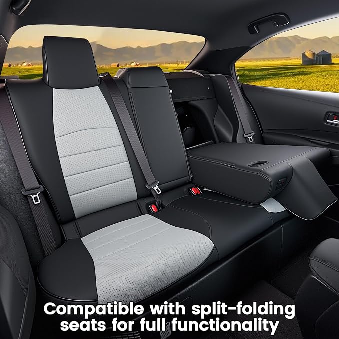 HKZ Customized Special seat Cover for Toyota Corolla (Black+Grey, 2020-2022 Corolla XSE) - Image 3