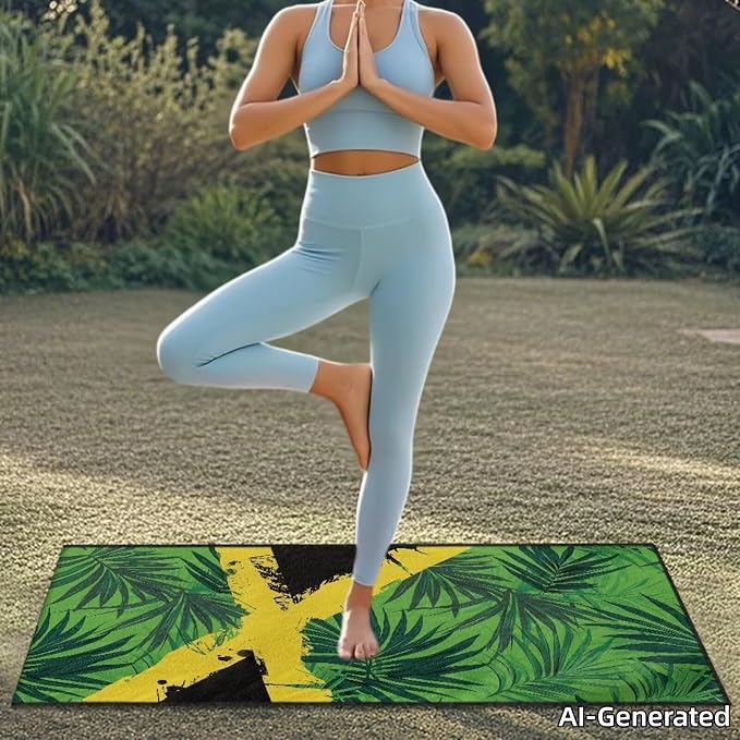 SEANATIVE Car Seat Towel Covers with Storage Bag Seat Post Workout Sweat Washable Cover for Car Towel for Dog Pet Workout Outdoor Sport Activities, Jamaica Palm Print - Image 3