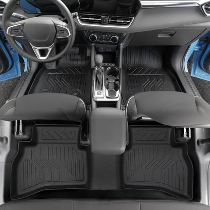 Floor Mats for 2021-2026 Chevy Trailblazer AWD Accessories | Fit Upper Deck, Full-Coverage Set with Integrated Cargo Liner & Backrest Protector, Odorless TPE, All-Weather Protection - Image 3