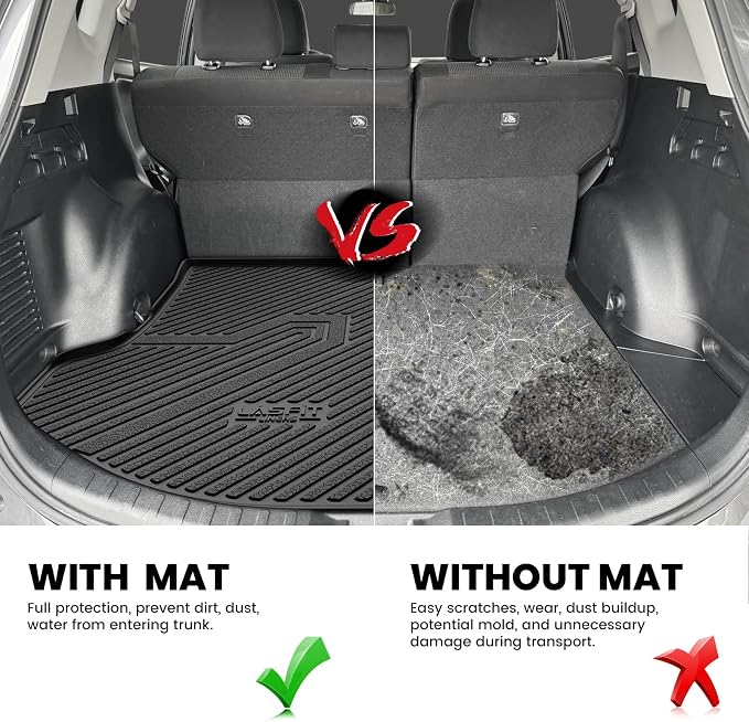 LASFIT Cargo Trunk Mat for Toyota RAV4 2013-2018 (Include Hybrid) | 100% TPE All Weather Custom Fit Waterproof RAV 4 Cargo Liner Automotive Accessories, Lifespan 5 Years+, Black - Image 4