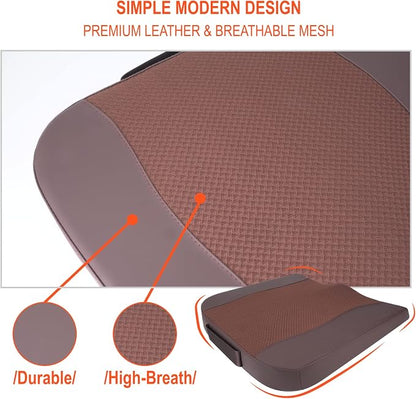 Lofty Aim Car Seat Cushion, Memory Foam Car Seat Cushions for Long Driving | Comfy Car Seat Pillow for Pain Relief, Driver Seat Cushion Adds Height, Butt Cushion for Car, Truck, Office Chair, Brown - Image 9