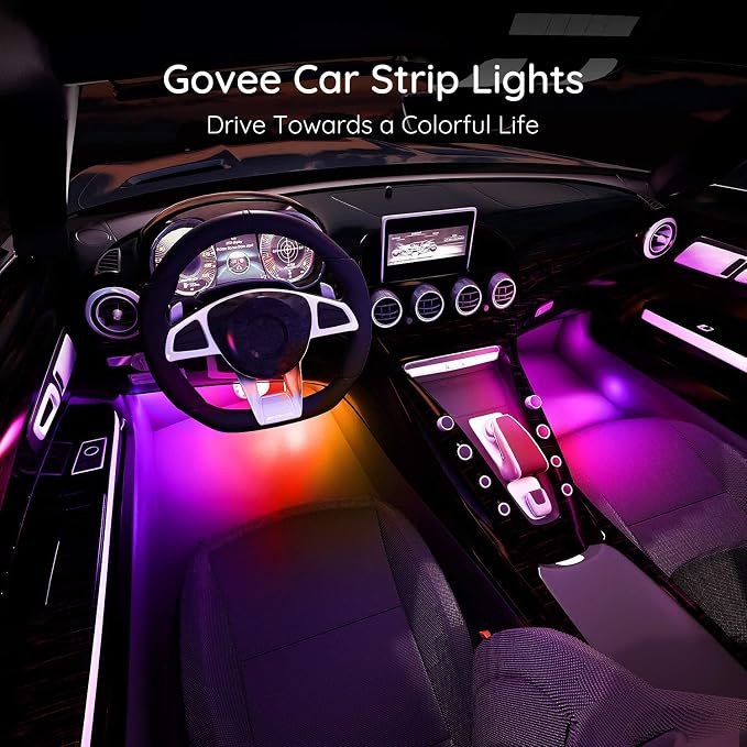 Govee Car Lights, RGBIC, Smart Interior Car Lights, APP&Remote Control | 72 LED Lights, for Decor, DIY Mode and Multiple Scene Options, 2 Lines Design - Image 3
