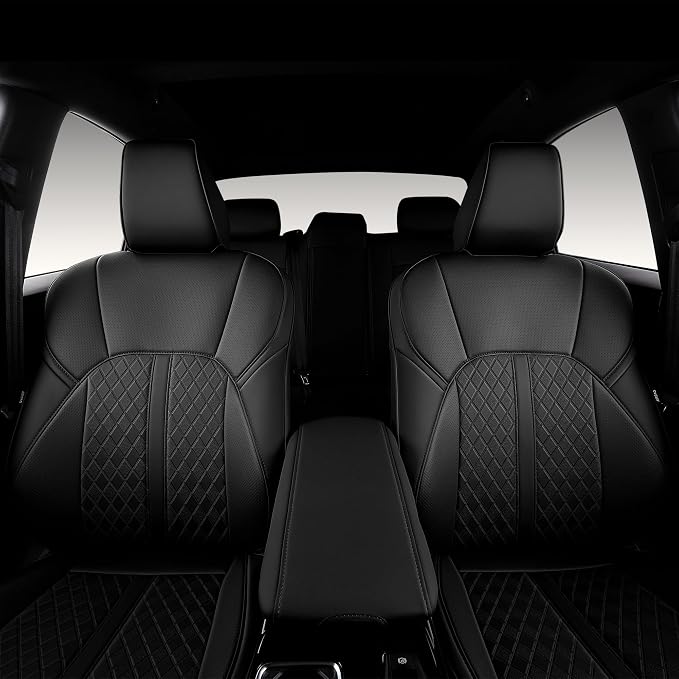 Custom Fit Camry Seat Covers for 2025 2026 Toyota Camry XLE XSE- Black | Waterproof Faux Leather Full Coverage, Car Seat Protectors Full Set with Armrest Covers, Airbag Compatible - Image 3