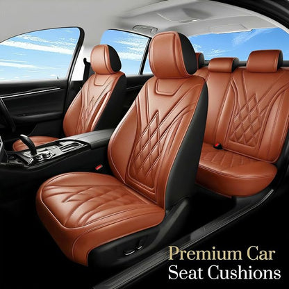 for Subaru Forester 2009-2026 Car Seat Covers, Full Set, Brown | Luxury Full Coverage Leather Seat Protectors, Waterproof Breathable, Non-Slip, Easy to Install, Airbag Compatible, All-Season - Image 2
