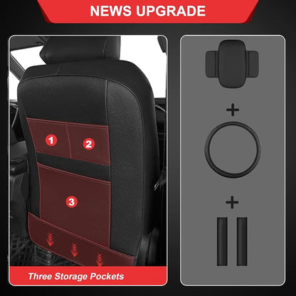 TTX LIGHTING Custom Fit for Toyota RAV4 Seat Covers 2019-2026 5-Seats | Original Seat Pattern | Full Coverage | Easy Install | Waterproof | Faux Leather | Shield Your Car Seats | All Season - Image 3
