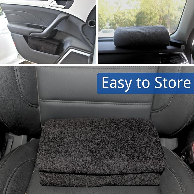 Waterproof Car Seat Cover for Front Seats, Protector for Cars SUVs Trucks, Sweat Towel Seat Covers Bucket for Gym,Workout,Beach,Hiking,Running (Black, 1PC) - Image 7