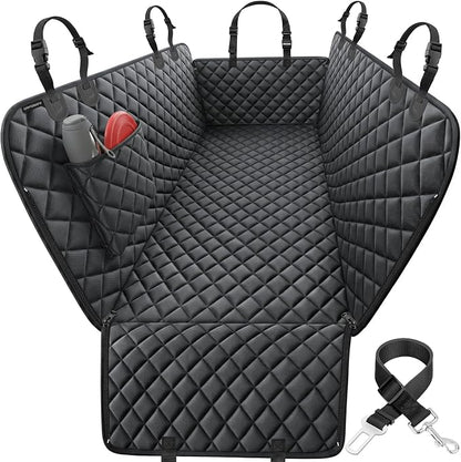 URPOWER XL Dog Seat Cover for Full-Size Truck Back Seat, Waterproof Hammock | 600D Oxford, Side Flaps with Zippers, Scratch Resistant, Non-Slip, Easy Install, Machine Washable, Dog Seat Belt Included by URPOWER