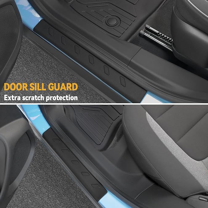 Floor Mats for 2021-2026 Chevy Trailblazer FWD Accessories | Fit Upper Deck, Full-Coverage Set with Integrated Cargo Liner & Backrest Protector, Odorless TPE, All-Weather Protection - Image 4
