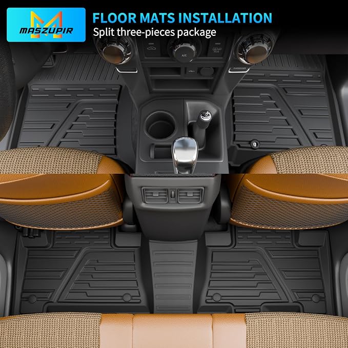 Floor Mats & Trunk Mat for 2013-2024 Toyota 4Runner 5 Seat | Fit without Sliding Tray, TPE All Weather Floor Liner Trunk Mat Cargo Mat Cargo Liner 4 Runner Accessories - Image 3