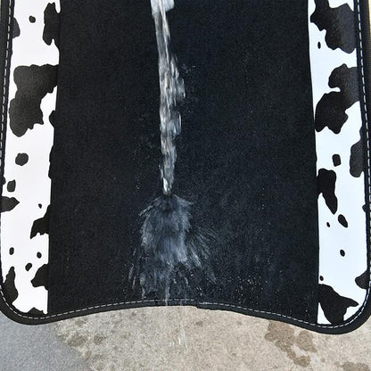 CAR PASS Waterproof Universal Fit Car Floor Mats, Cow Print Car Mats Fit for SUV,Vans,sedans, Trucks,Set of 4pcs Car Carpet with Driver Heel Pad and Nibs Backing,or Cute Women Girly Funny Black White - Image 5