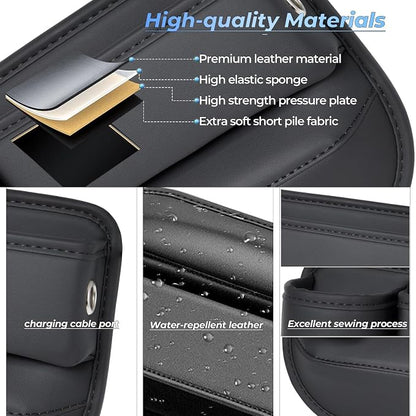 Anti-Drop Car Seat Gap Filler Organizer, Premium Leather Console Organizer, Easy Access to Phone/Keys, Universal Fit for Car SUV Truck Multi-Purpose Essentials Organizer(2PC) - Image 4