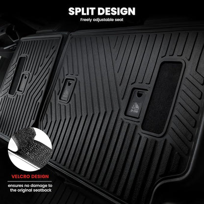 LASFIT Cargo Mat for Toyota 4Runner 2013-2024 (Only Fit 5-Seats) | Fit W/O Sliding Cargo Tray, All Weather Custom Fit Anti-Slip Pet Friendly TPE Trunk & Backrest Mats for 5th Gen 4Runner - Image 5