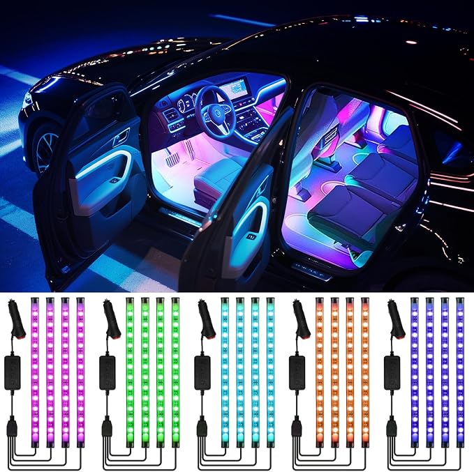 Footwell Lighting for car, Car Interior LED Lights,Lights for Inside car,APP Controlled RGB Light Strip with Music Sync Mode, 72 LEDs 16 Million Colors for Cars, Trucks, SUV via 12V Lighter - Image 8