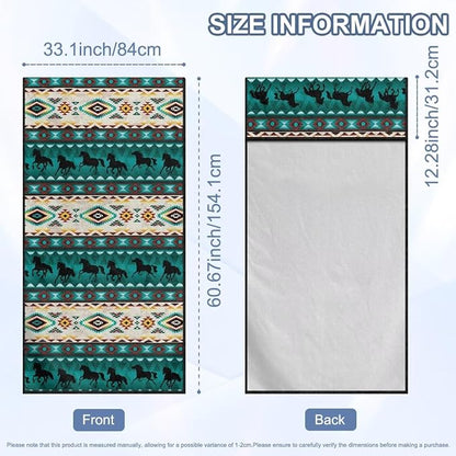SEANATIVE Car Seat Cover Car Towel - Washable Sweat Protector for Workout, Sports Towel Cushion Cover, Women Men Dogs' Universal Seat Covers for Cars Trucks SUV, Aztec Tribal Horse Print - Image 7