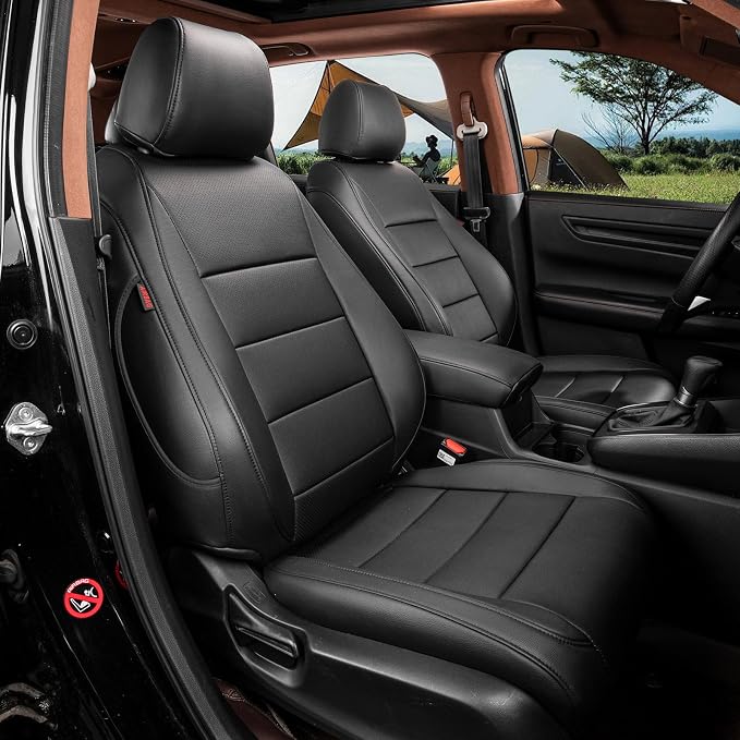 coverdream Custom Seat Covers for 2023-2026 Honda CR-V,Premium Faux Leather Car Seat Cover Set,Full Set Waterproof SUV Seat Protector,Armrest Covers Included (Black) by Coverdream